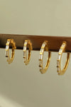 Crystal Baguette Maxi Hoops Gold