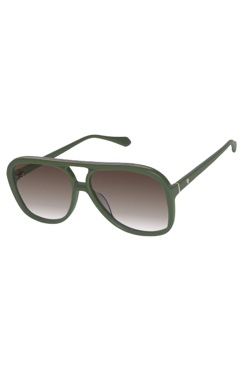 Bang Army Green w. Gold Metal / Brown Gradient Lens