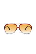 Bang Bang Burnt Orange Fade to Crystal w. Gold Metal / Orange Gradient Lens