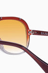 Bang Bang Burnt Orange Fade to Crystal w. Gold Metal / Orange Gradient Lens