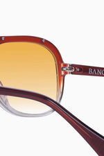 Bang Bang Burnt Orange Fade to Crystal w. Gold Metal / Orange Gradient Lens