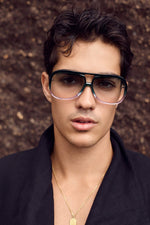 Bang Bang Forest Green Fade To Rose w. Gold Metal / Olive To Rose Gradient Lens