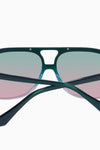 Bang Bang Forest Green Fade To Rose w. Gold Metal / Olive To Rose Gradient Lens