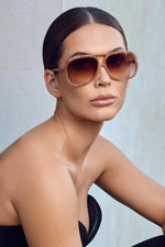 Bang Bang Pastel Tort w. Gold Metal / Dark Orange Gradient Lens