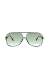 Bang Bang Transparent Sage w. Matte Silver Metal / Light Green Gradient Lens