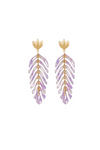 Cavallo Earrings Acetate Gold Purple