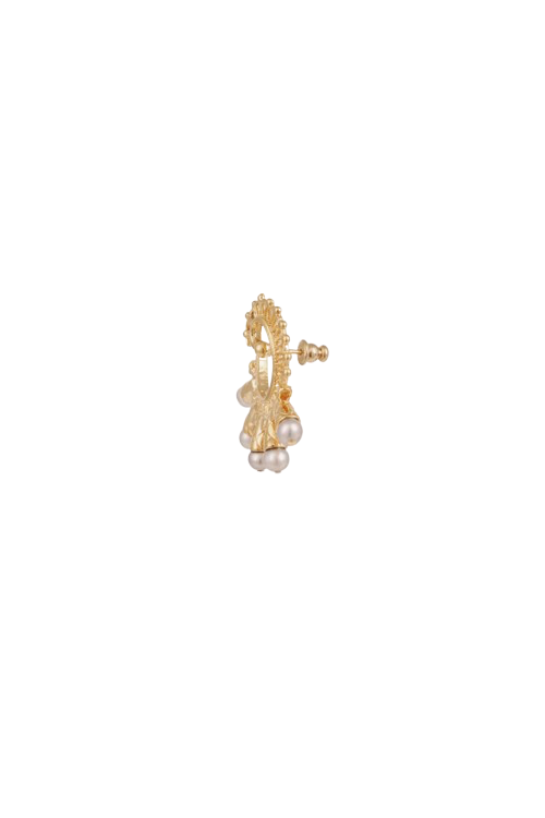Epique Earrings Gold Grey Mother-of-pearl