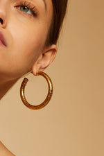 Maoro Hoop Earrings Small Size Gold