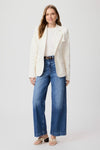 Romona Denim Blazer Pale Ivory