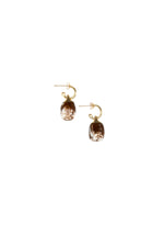 Small River Rock Hoop Earring Cappuccino Brass