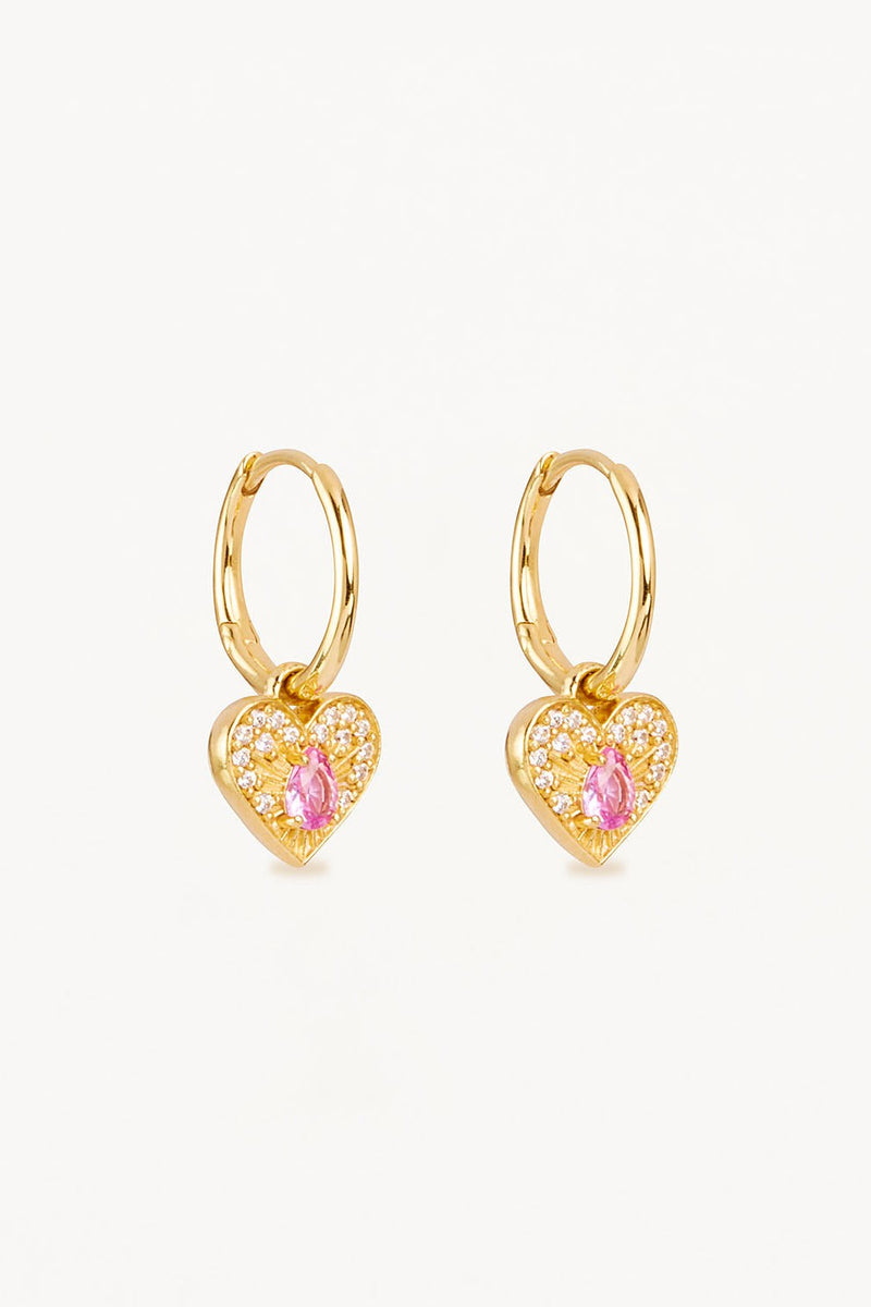 18k Gold Vermeil Connect With Your Heart Hoops