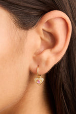 18k Gold Vermeil Connect With Your Heart Hoops