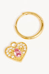 18k Gold Vermeil Connect With Your Heart Hoops