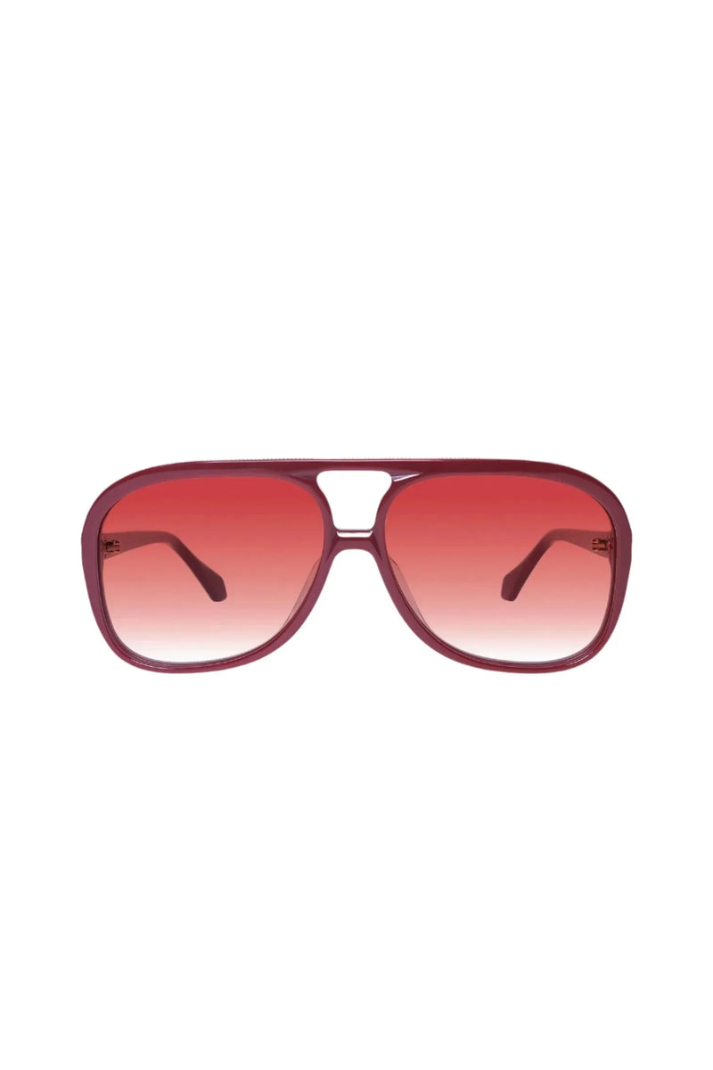 Bang Bang Burgundy w. Gold Metal / Red Gradient Lens
