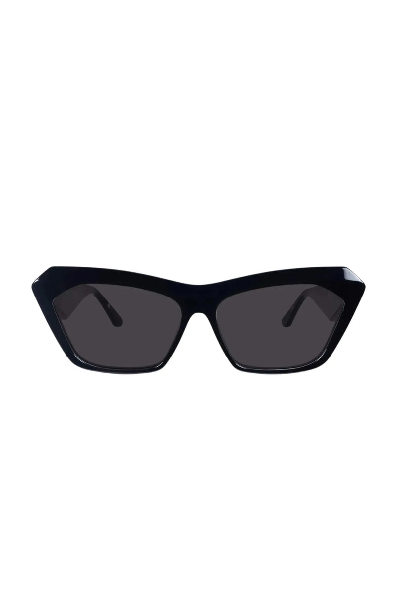 Piaf Gloss Black w. Silver Metal / Black Lens