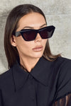 Piaf Gloss Black w. Silver Metal / Black Lens