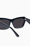 Piaf Gloss Black w. Silver Metal / Black Lens