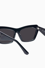 Piaf Gloss Black w. Silver Metal / Black Lens
