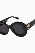 Hollywood Gloss Black w. Gold Metal / Black Lens