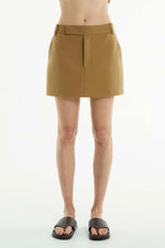 Interchange Tailored Mini Skirt Nut