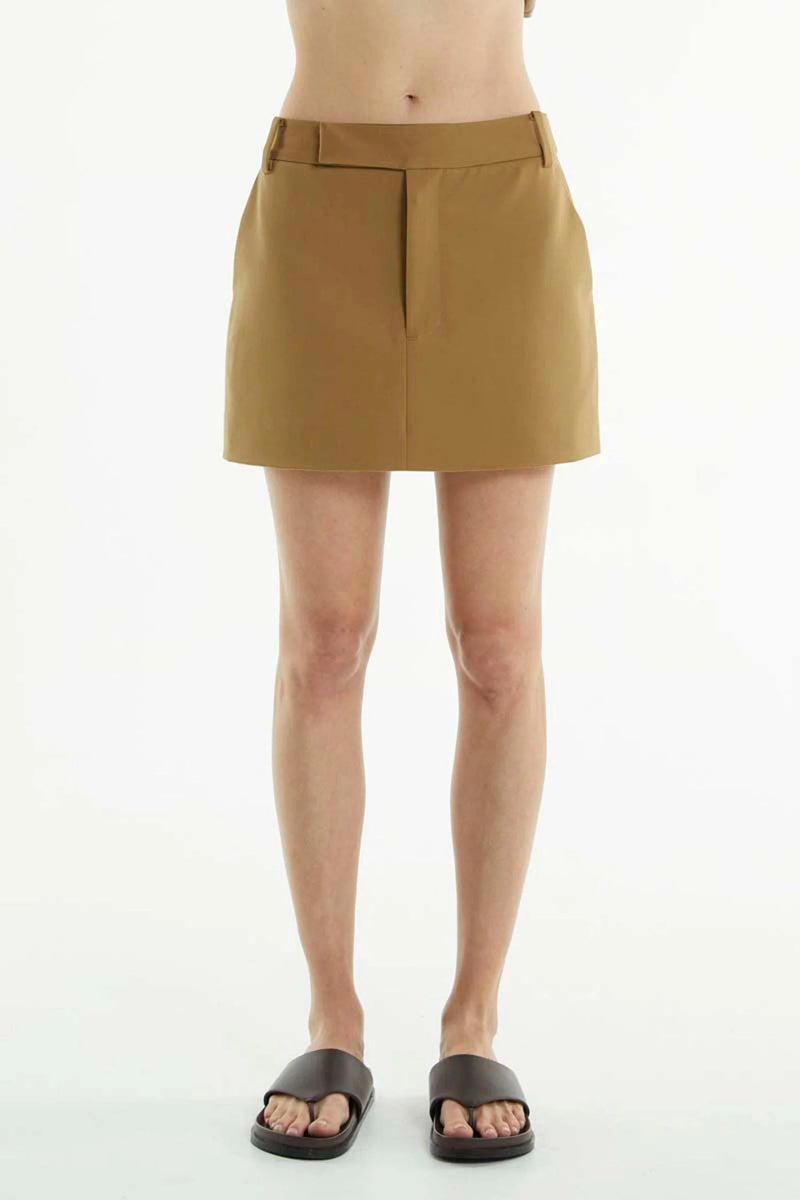 Interchange Tailored Mini Skirt Nut