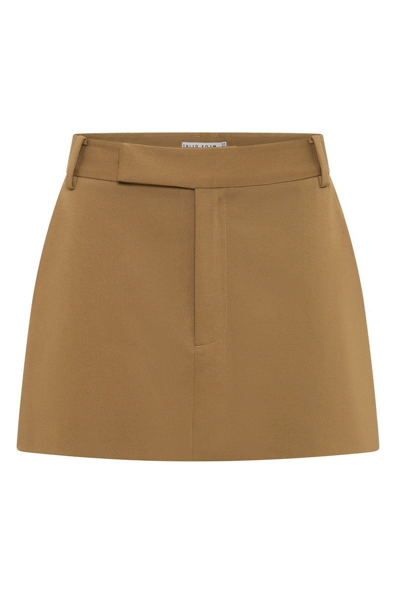 Interchange Tailored Mini Skirt Nut