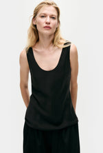 Scoop Neck Tank Black