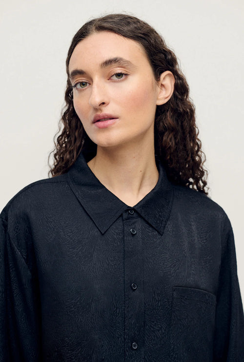 Boyfriend Shirt Coral Jacquard
