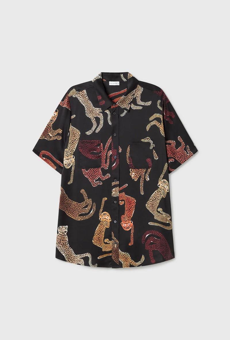 Short Sleeve Boyfriend Shirt Jaguars Black