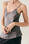 Bias Cut Cami Grey Pearl