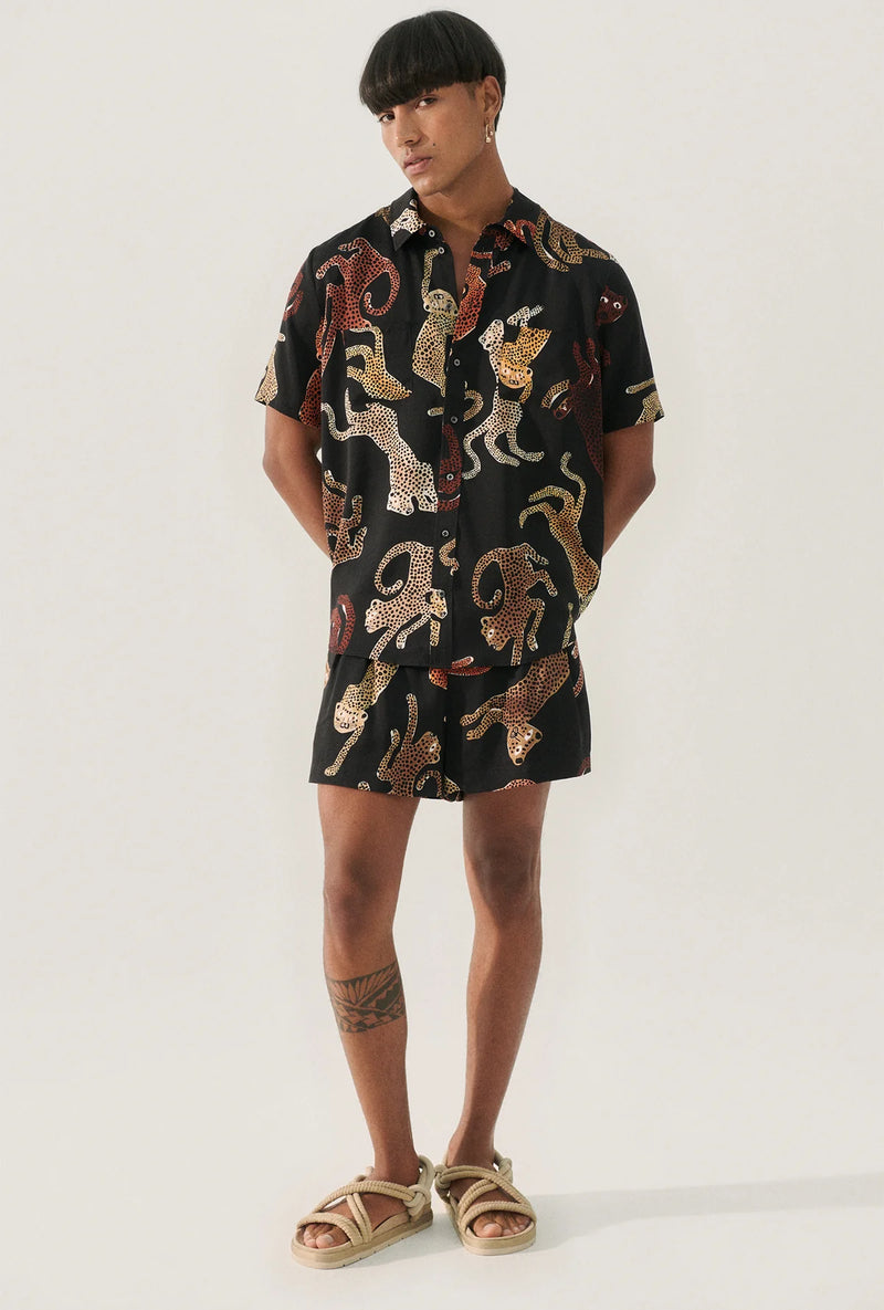Short Sleeve Boyfriend Shirt Jaguars Black