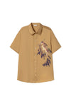 Short Sleeve Boyfriend Shirt Seahorse