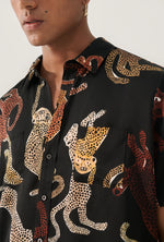 Short Sleeve Boyfriend Shirt Jaguars Black