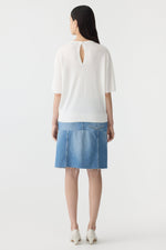 Mercerised Cotton Knit T.Shirt Natural