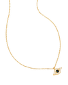 14k Solid Gold Evil Eye Necklace