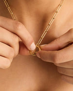 18k Gold Vermeil 18" With Love Annex Link Necklace