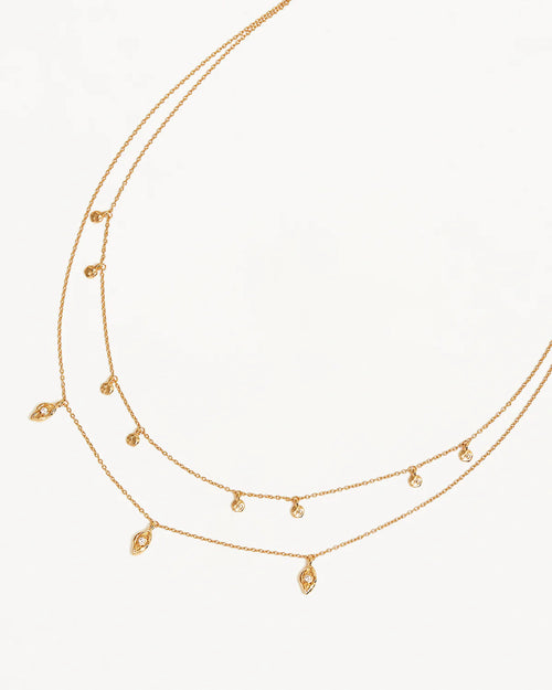 18k Gold Vermeil I am Protected Layered Choker