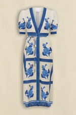 Portrait Dress Azure Collage