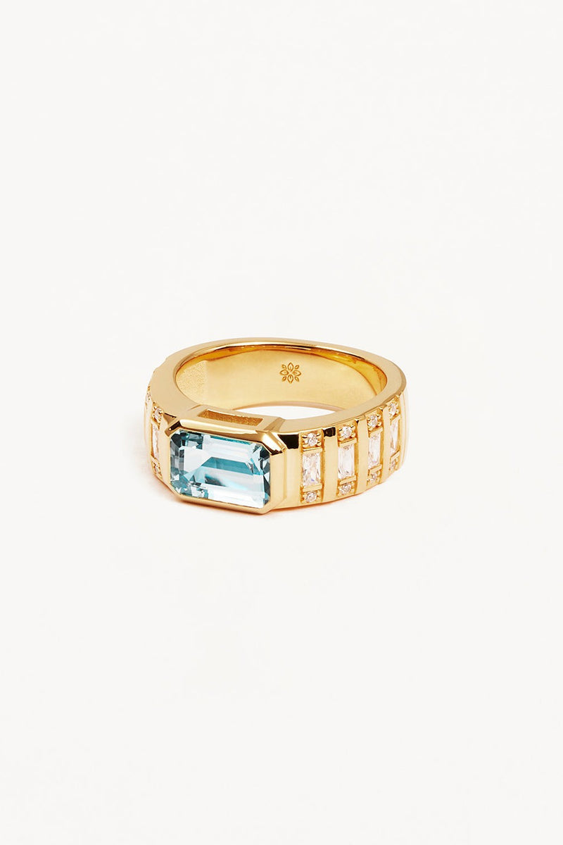 18k Gold Vermeil Calm Your Soul Topaz Ring