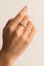 18k Gold Vermeil Calm Your Soul Topaz Ring