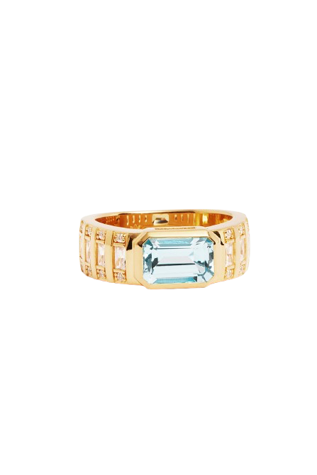 18k Gold Vermeil Calm Your Soul Topaz Ring