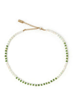 Bloom Pearl and Gemstone Necklace Moss