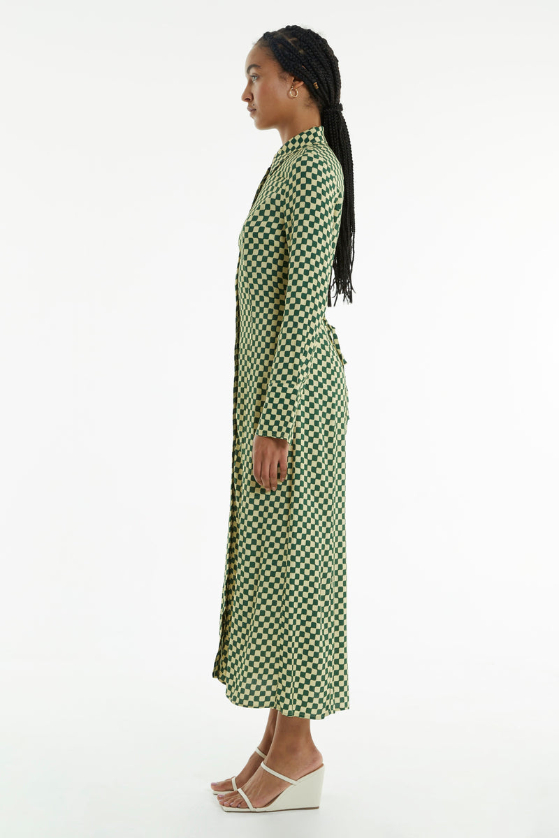 Retrospect Midi Shirt Dress Cubism