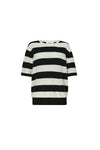 Stripe Merino Cashmere Knit Natural/Kelp