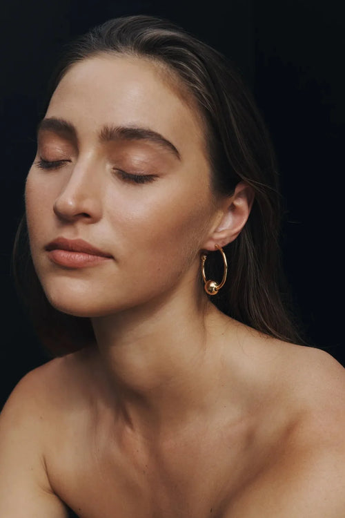 Alba Hoops Large Gold Vermeil
