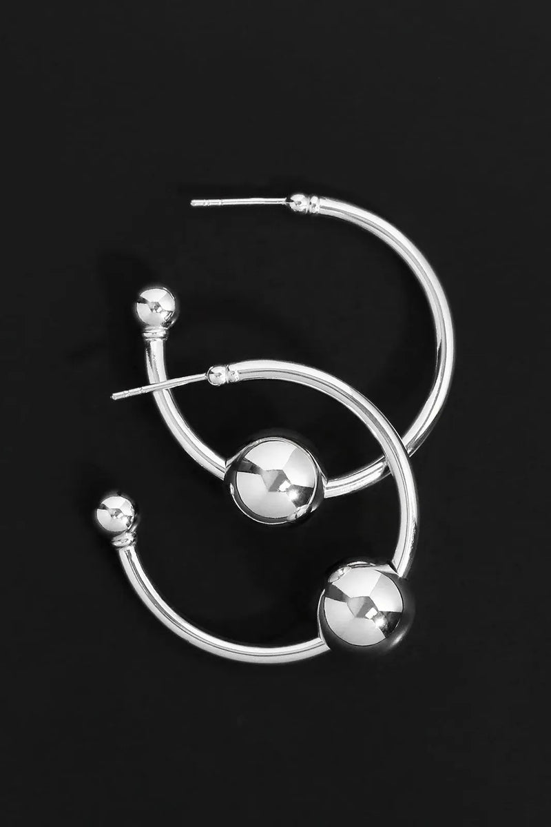 Alba Hoops Large Silver