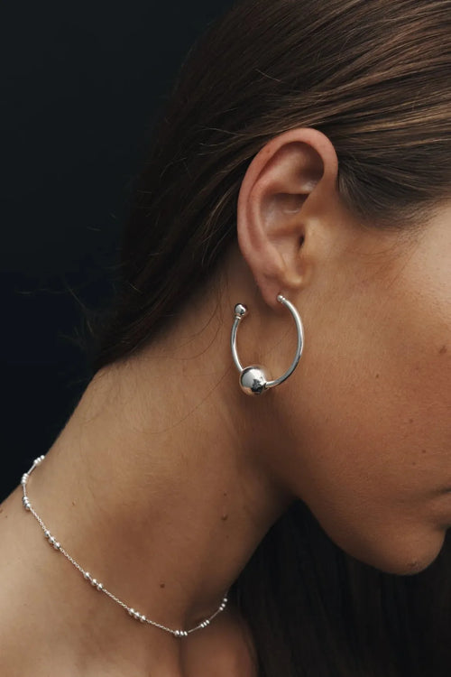 Alba Hoops Large Silver