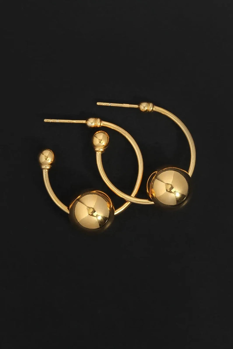 Alba Hoops Medium Gold Vermeil