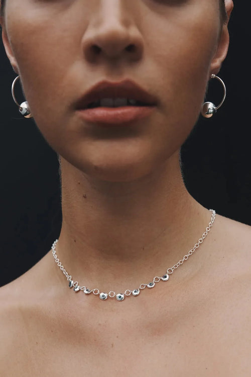 Alba Hoops Medium Silver
