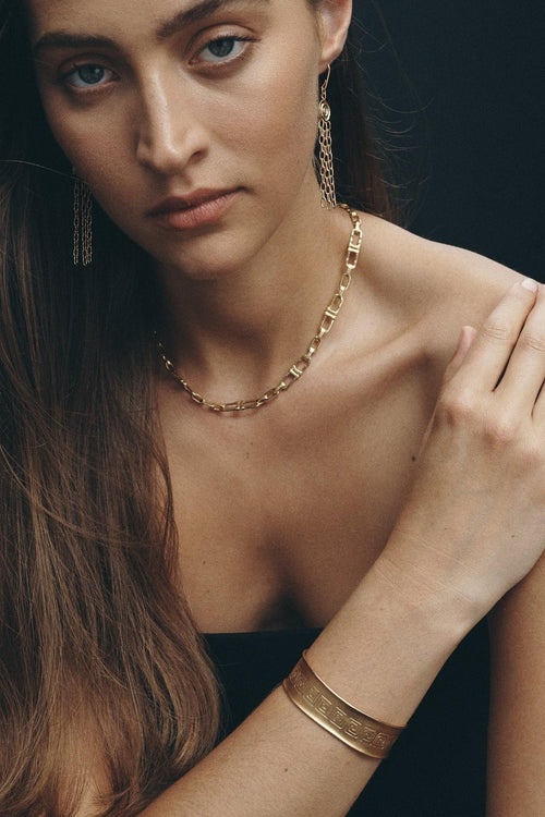 Caius Cuff Meander Gold Vermeil